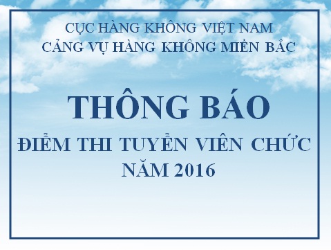 Thông báo điểm thi tuyển viên chức năm 2016